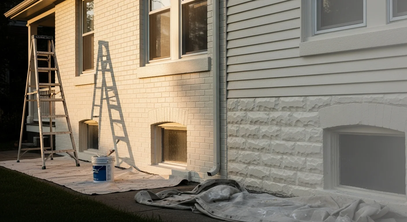 Professional painter applying interior paint to residential wall