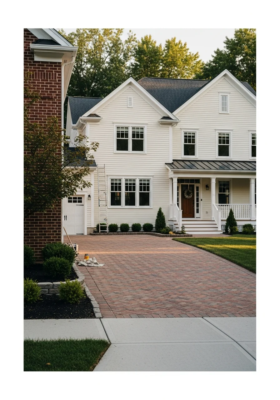 A Medina homeowner standing confidently at their property entrance.