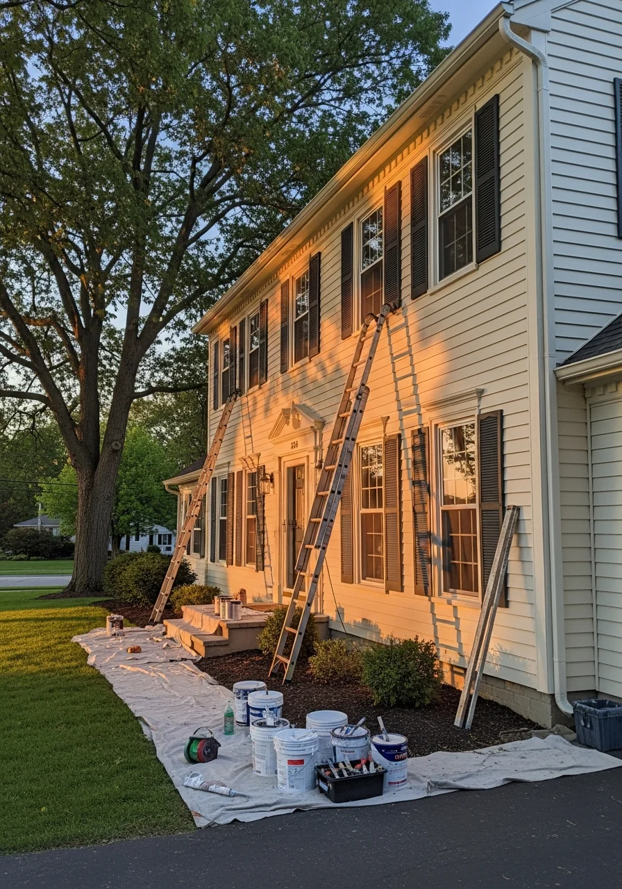 A satisfied Solon homeowner standing at their property with confidence.